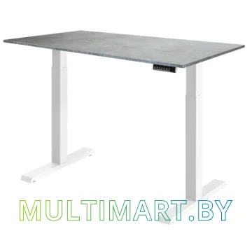 Стол для работы стоя ErgoSmart Electric Desk Compact 1380x800x18 мм (бетон чикаго светло-серый/белый)